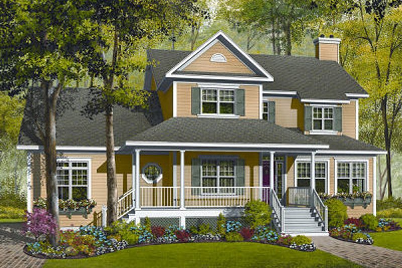 Traditional Style House Plan - 3 Beds 2.5 Baths 2329 Sq/Ft Plan #23-841