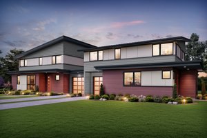 Contemporary Exterior - Front Elevation Plan #48-1026