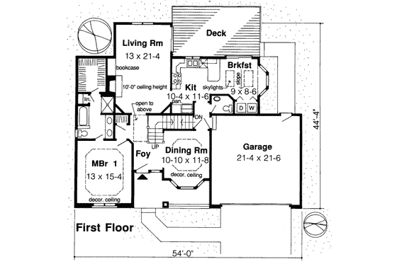 Floor Plan - Main Floor for Country House Plan #312-301 - 3 bed, 2.5 bath