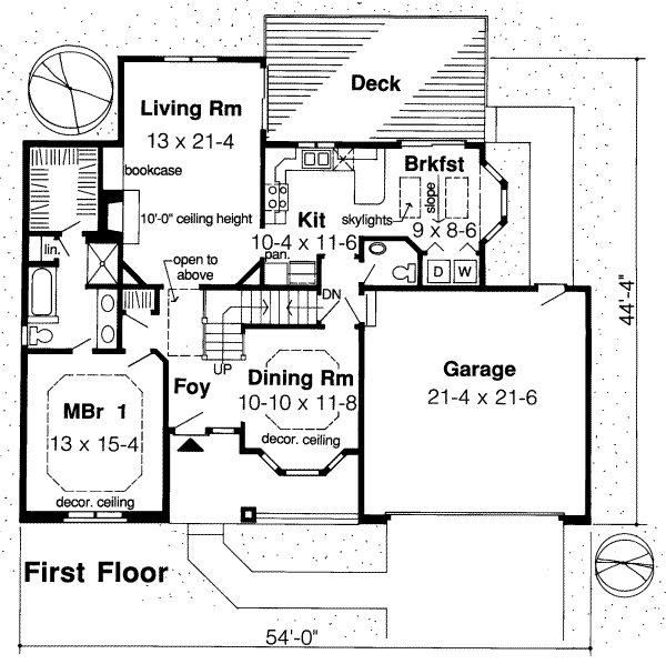 Floor Plan - Main Floor for Country House Plan #312-301 - 3 bed, 2.5 bath