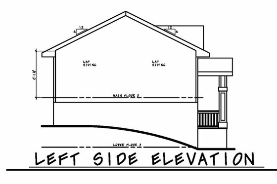 Exterior - Front Elevation 6 for Traditional House Plan #20-2347 - 3 bed, 2 bath
