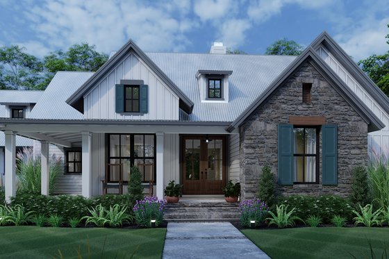 Exterior - Front Elevation 12 for Cottage House Plan #120-269 - 3 bed, 2.5 bath