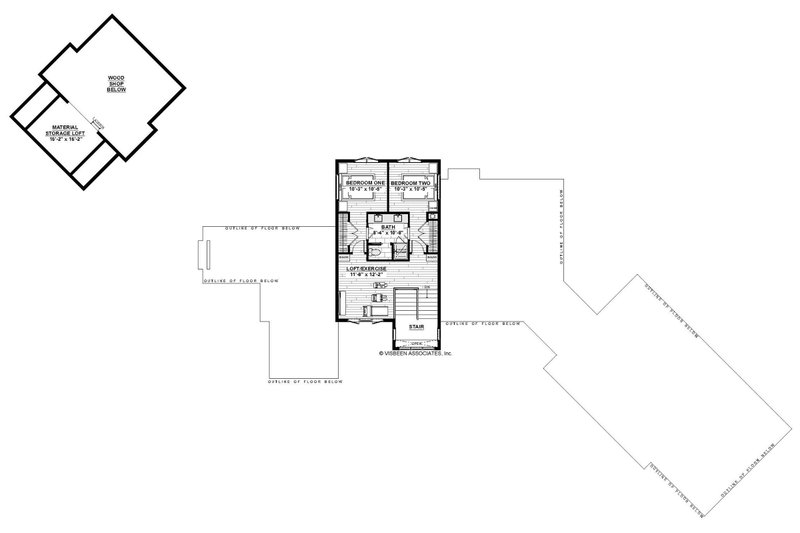 House Blueprint - Floor Plan - Upper Floor for Craftsman House Plan #928-335 - 3 bed, 2.5 bath
