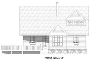Exterior - Front Elevation 3 for Cabin House Plan #932-344 - 3 bed, 2 bath