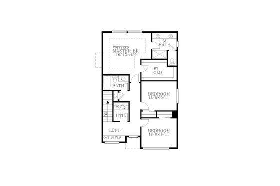 Floor Plan - Main Floor for Modern House Plan #53-645 - 3 bed, 2.5 bath