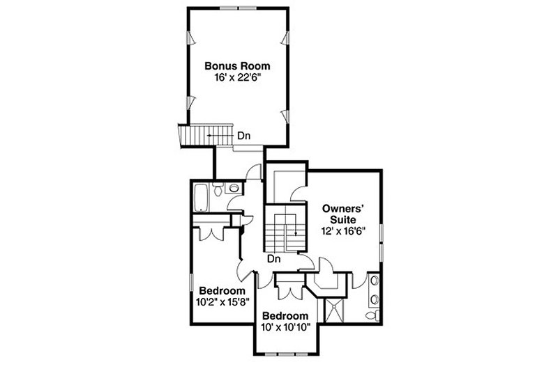 House Plan Design - Floor Plan - Upper Floor for Craftsman House Plan #124-204 - 3 bed, 2.5 bath