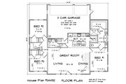Modern Style House Plan - 3 Beds 2 Baths 1695 Sq/Ft Plan #513-2285 Floor 