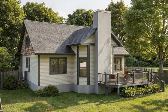 Exterior - Rear Elevation for Craftsman House Plan #79-234 - 3 bed, 2.5 bath