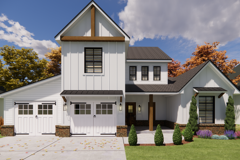 Dream House Plan - Farmhouse Exterior - Front Elevation Plan #1098-6