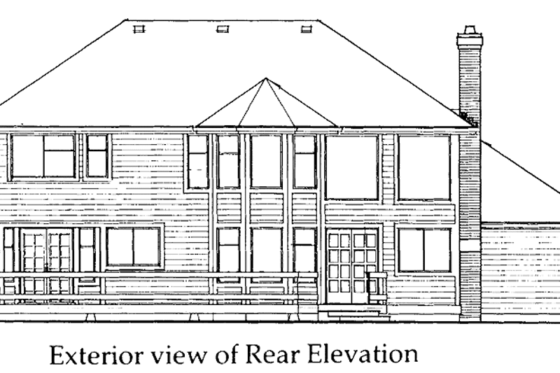 Dream House Plan - Exterior - Rear Elevation for Traditional House Plan #47-855 - 3 bed, 3 bath