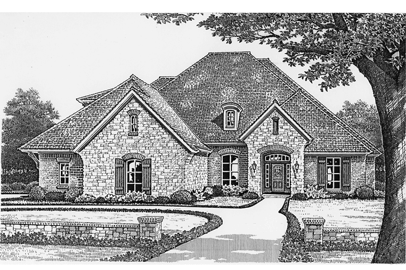 Dream House Plan - Exterior - Front Elevation 3 for Country House Plan #310-1243 - 4 bed, 3.5 bath
