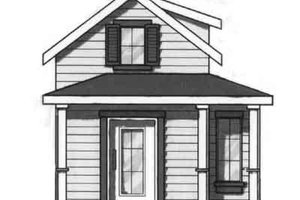 Cottage Exterior - Front Elevation Plan #23-459