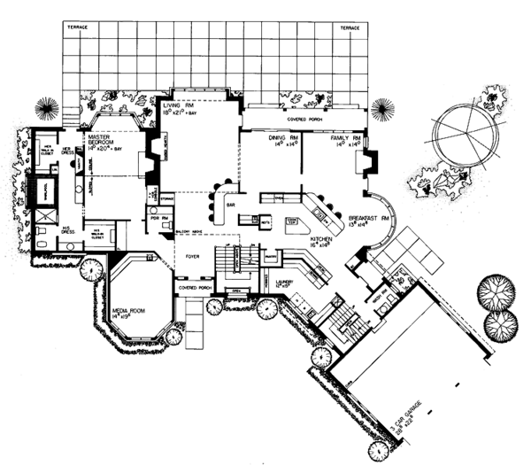 Home Plan - Tudor Floor Plan - Main Floor Plan #72-829