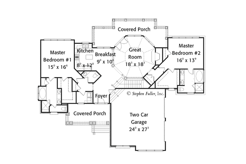 Dream House Plan - Floor Plan - Main Floor for Country House Plan #429-368 - 3 bed, 3 bath
