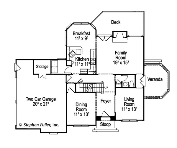 House Design - Traditional Floor Plan - Main Floor Plan #429-103