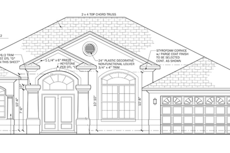 Home Plan - Exterior - Front Elevation 5 for Mediterranean House Plan #1058-39 - 3 bed, 2 bath