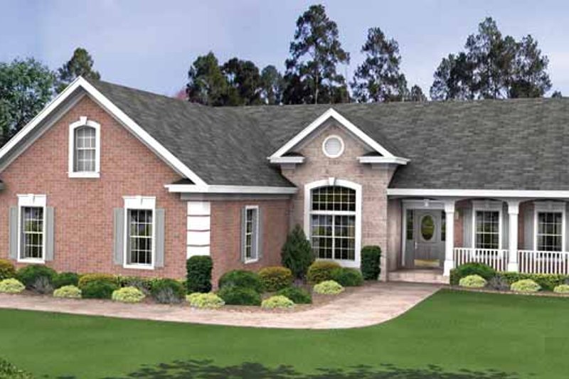 Home Plan - Country Exterior - Front Elevation Plan #56-695