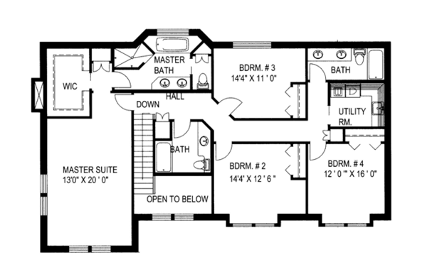Architectural House Design - Country Floor Plan - Upper Floor Plan #117-835