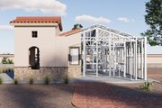 Adobe / Southwestern Style House Plan - 2 Beds 2 Baths 909 Sq/Ft Plan #1106-98 Exterior 