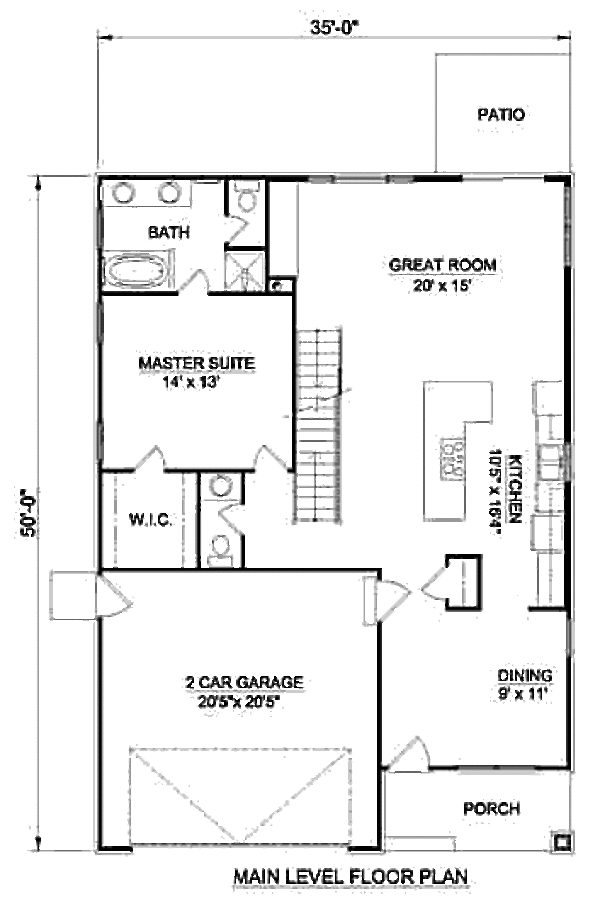 Traditional Floor Plan - Main Floor Plan #116-253