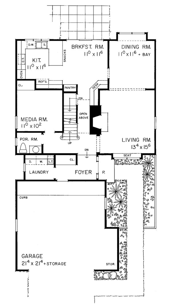 Dream House Plan - Country Floor Plan - Main Floor Plan #72-882