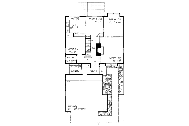 Dream House Plan - Floor Plan - Main Floor for Country House Plan #72-882 - 3 bed, 2.5 bath