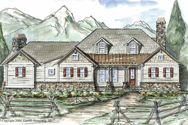 Dream House Plan - Country Exterior - Front Elevation Plan #54-271
