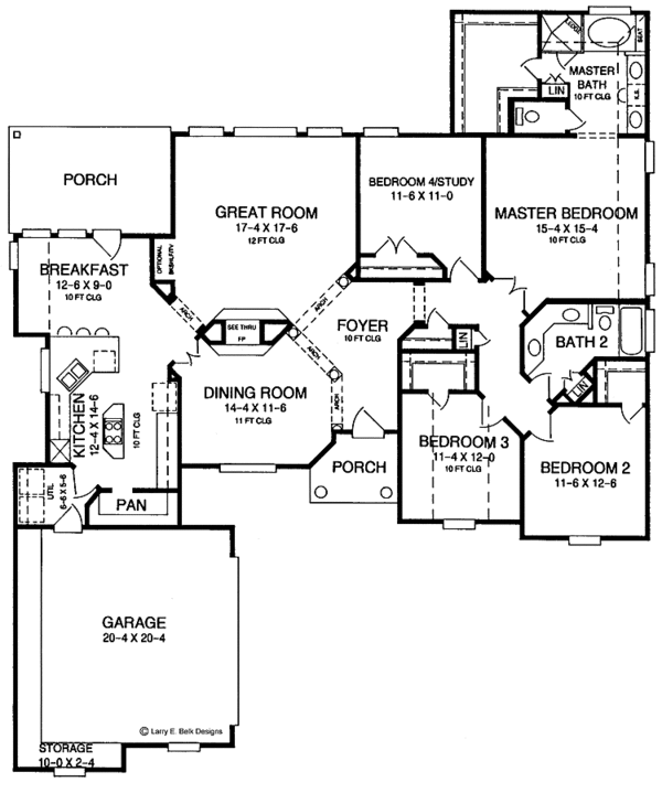 House Plan Design - European Floor Plan - Main Floor Plan #952-63