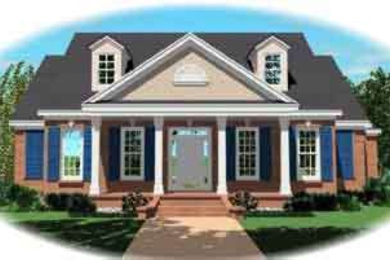 Colonial Style House Plan - 3 Beds 2.5 Baths 2554 Sq/Ft Plan #81-610
