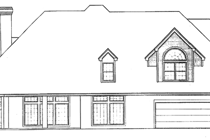 Architectural House Design - Exterior - Rear Elevation for Colonial House Plan #310-1092 - 4 bed, 3.5 bath