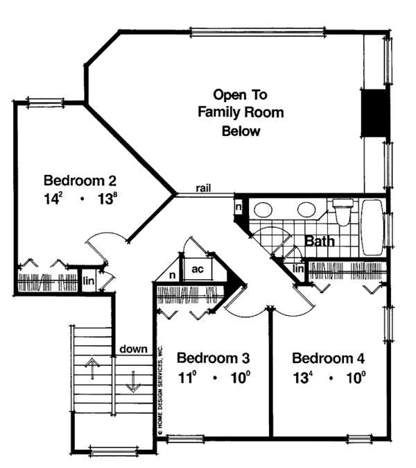 House Plan Design - Mediterranean Floor Plan - Upper Floor Plan #417-721