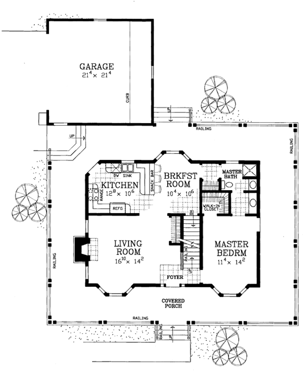 Dream House Plan - Victorian Floor Plan - Main Floor Plan #72-1132