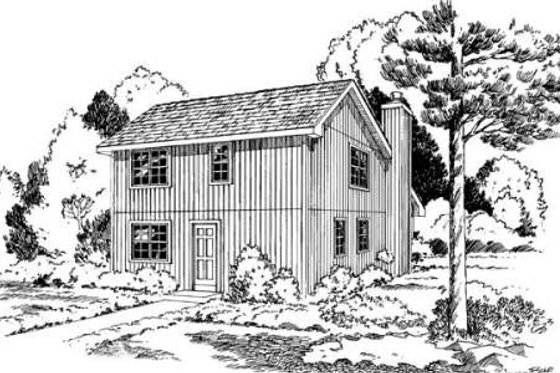 Exterior - Rear Elevation House Plan #312-364 - 3 bed, 2 bath