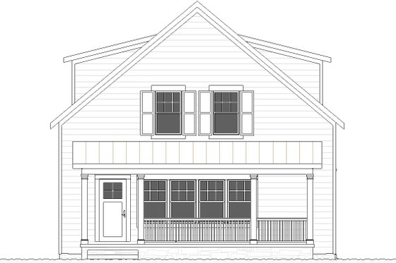 Exterior - Front Elevation 3 for Traditional House Plan #901-168 - 5 bed, 3.5 bath