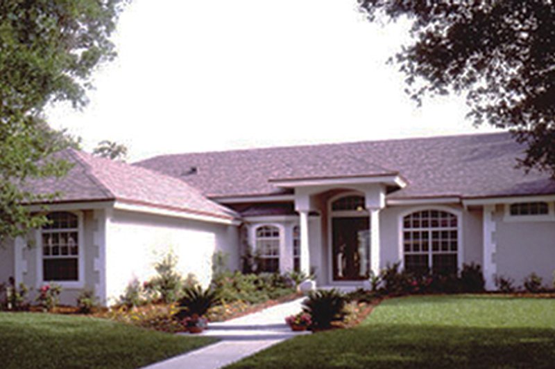 Home Plan - Exterior - Front Elevation 3 for Mediterranean House Plan #417-799 - 3 bed, 3 bath