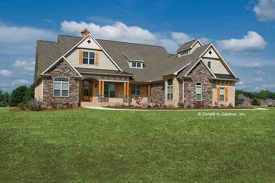Exterior - Front Elevation 3 for Craftsman House Plan #929-905 - 4 bed, 4 bath