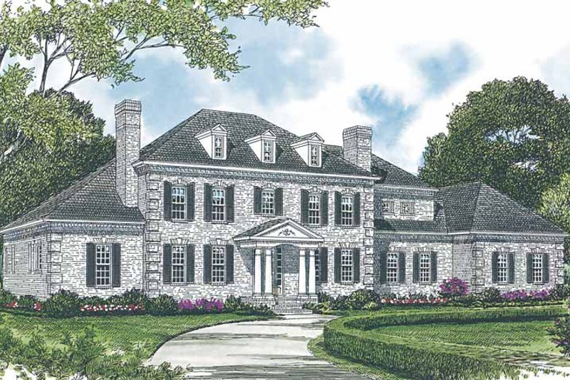Dream House Plan - Colonial Exterior - Front Elevation Plan #453-591