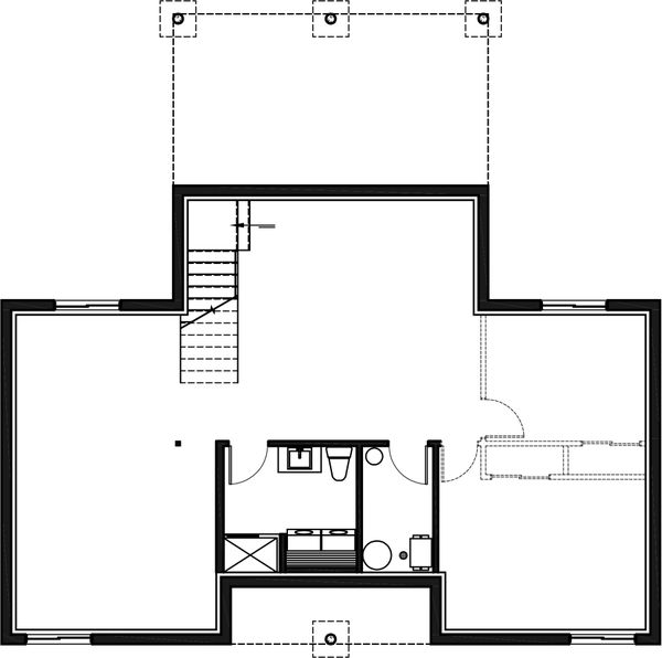 Architectural House Design - Modern Floor Plan - Lower Floor Plan #23-2747