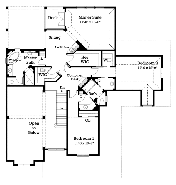 Dream House Plan - Victorian Floor Plan - Upper Floor Plan #930-201