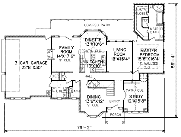 Traditional Floor Plan - Main Floor Plan #65-235