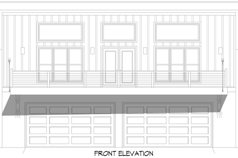 Architectural House Design - Exterior - Front Elevation 3 for Beach House Plan #932-1088 - 2 bed, 1.5 bath