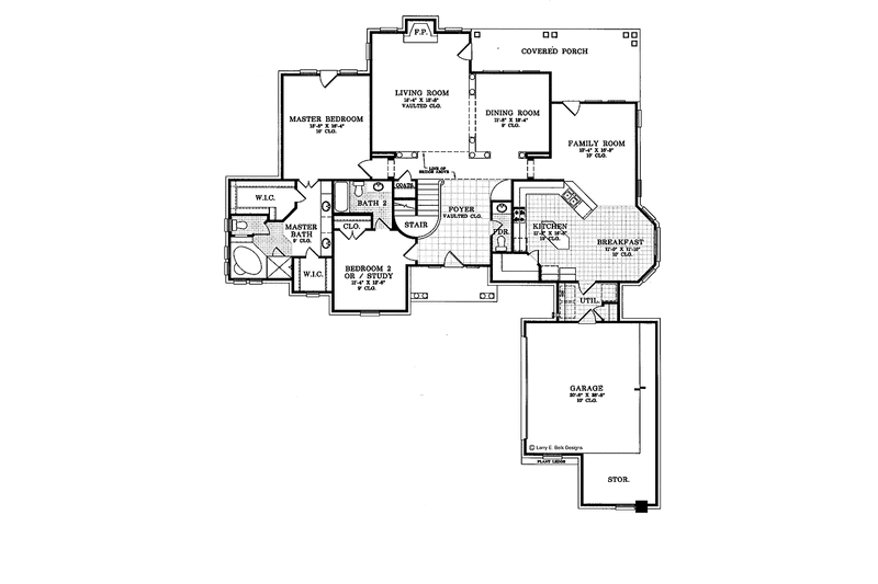 Home Plan - Floor Plan - Main Floor for Traditional House Plan #952-6 - 4 bed, 3.5 bath