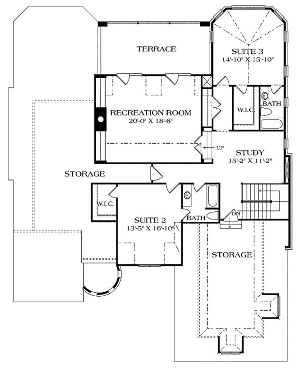 House Design - Country Floor Plan - Upper Floor Plan #453-453