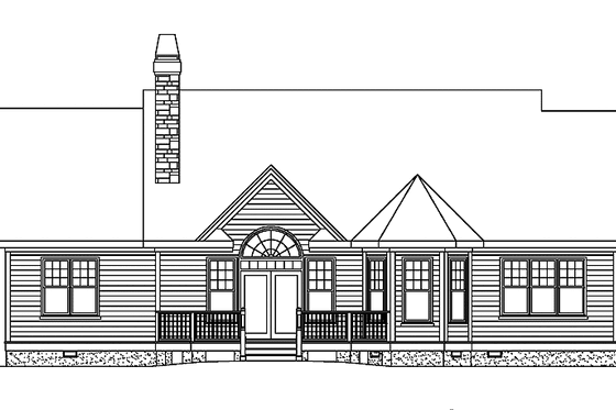 Exterior - Rear Elevation for Craftsman House Plan #929-438 - 3 bed, 2.5 bath