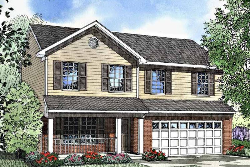 Dream House Plan - Exterior - Front Elevation 3 for Country House Plan #17-3074 - 4 bed, 2.5 bath