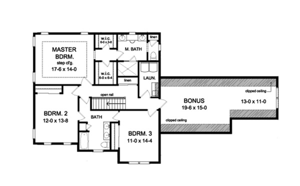 Home Plan - Traditional Floor Plan - Upper Floor Plan #1010-128