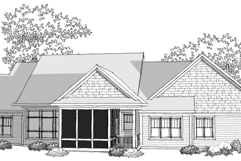 Dream House Plan - Photo 1 for Ranch House Plan #70-1036 - 2 bed, 2.5 bath