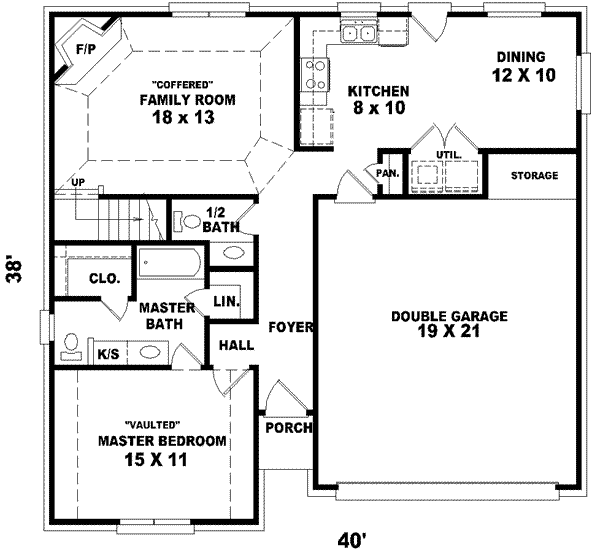 Traditional Floor Plan - Main Floor Plan #81-674