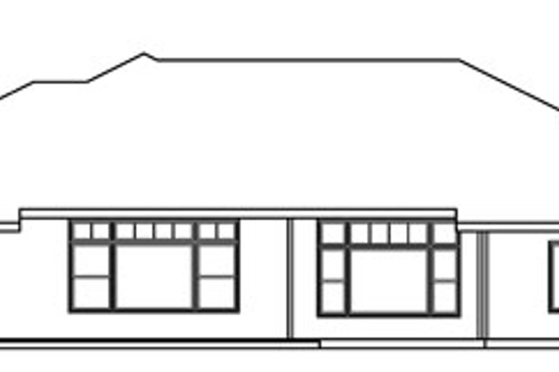 Home Plan - Exterior - Rear Elevation for Mediterranean House Plan #124-751 - 3 bed, 2 bath