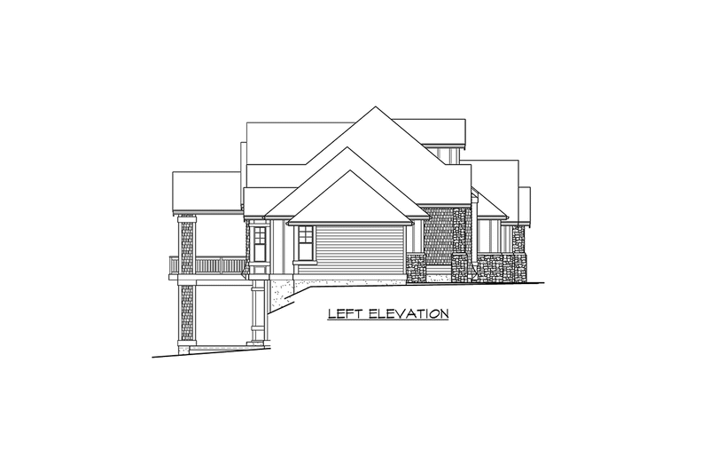 House Blueprint - Exterior - Other Elevation 1 for Traditional House Plan #132-103 - 4 bed, 3.5 bath